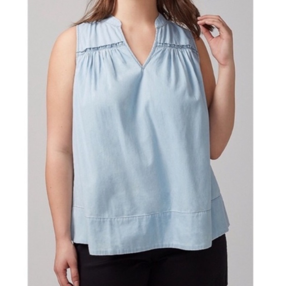 NWT LANE BRYANT chambray swing tank